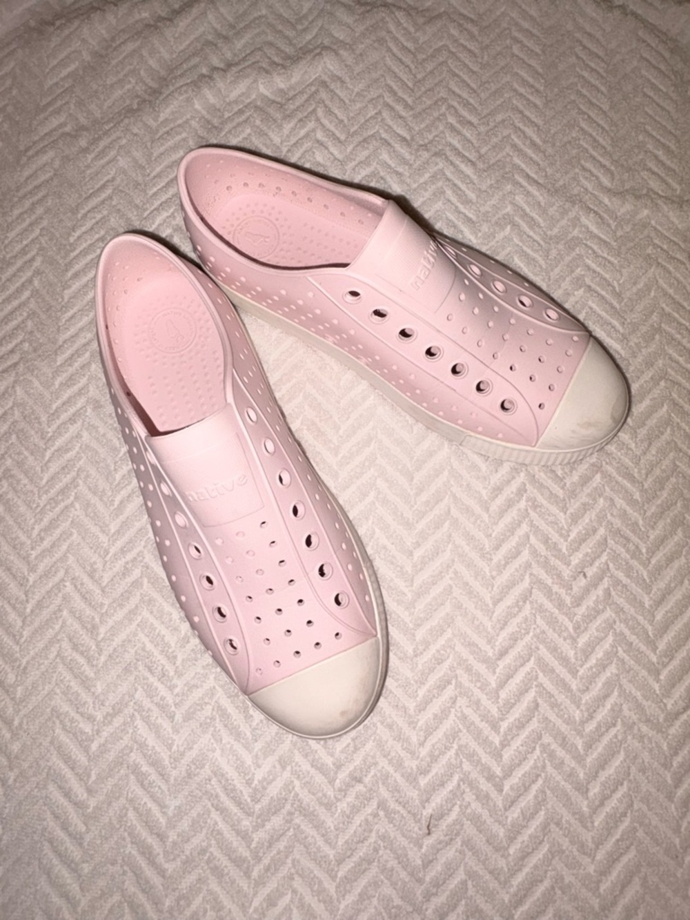 Native Shoes Women's Slip-On Pink Perforated Moccasins